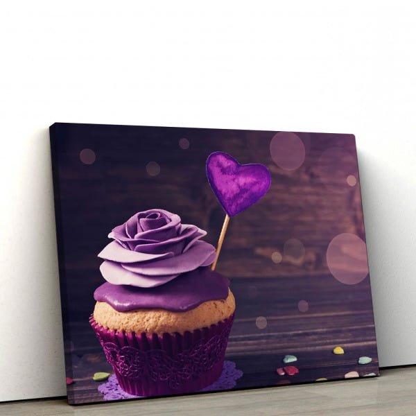 Quadro Decorativo em Tecido Canvas 40x60cm cupcake - 1