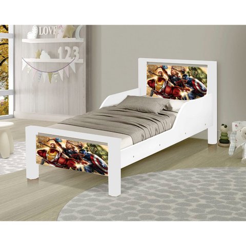 Mini Cama Infantil Adesivada Vingadores