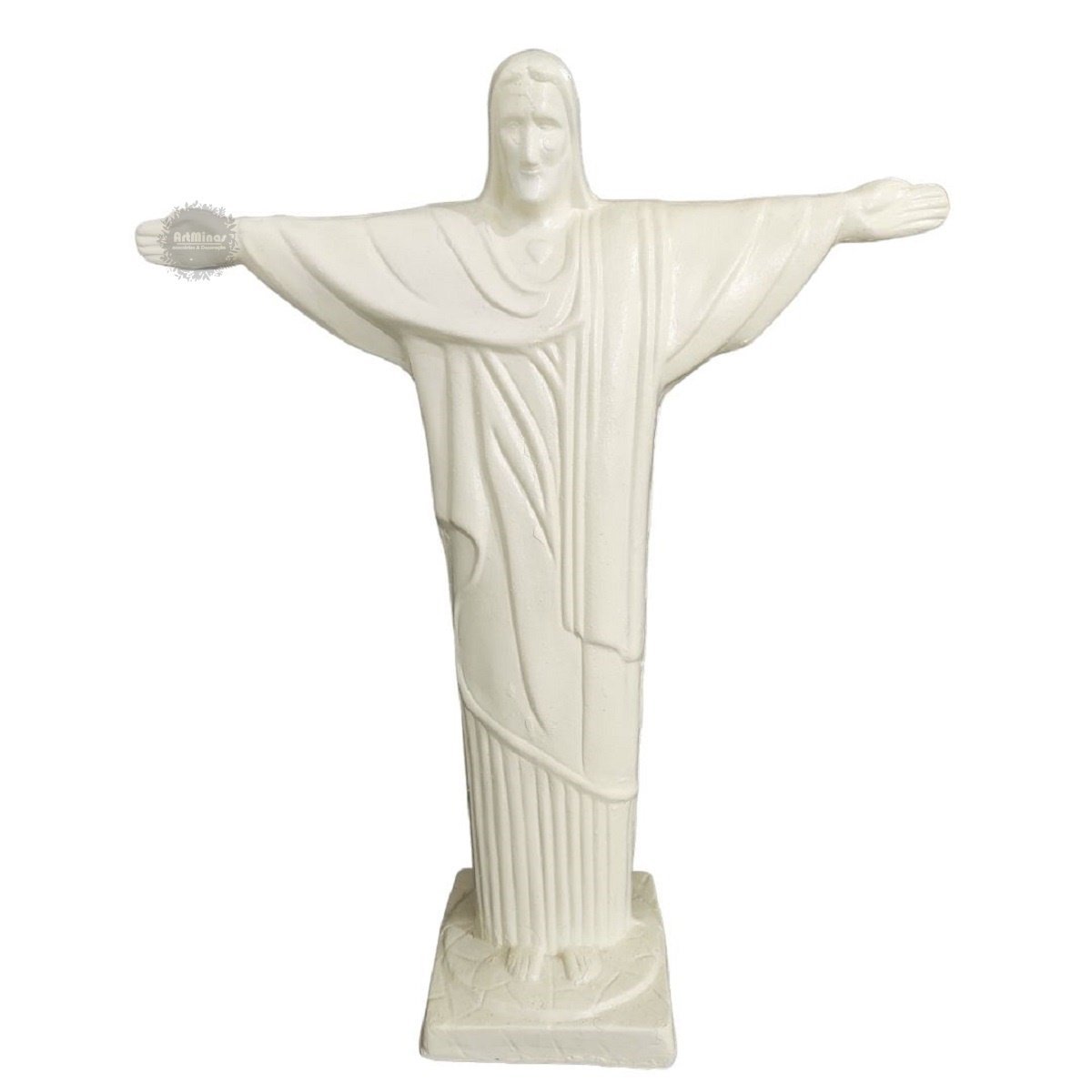 Cristo redentor artesanal feito em fibra religioso ambientes externos - 1