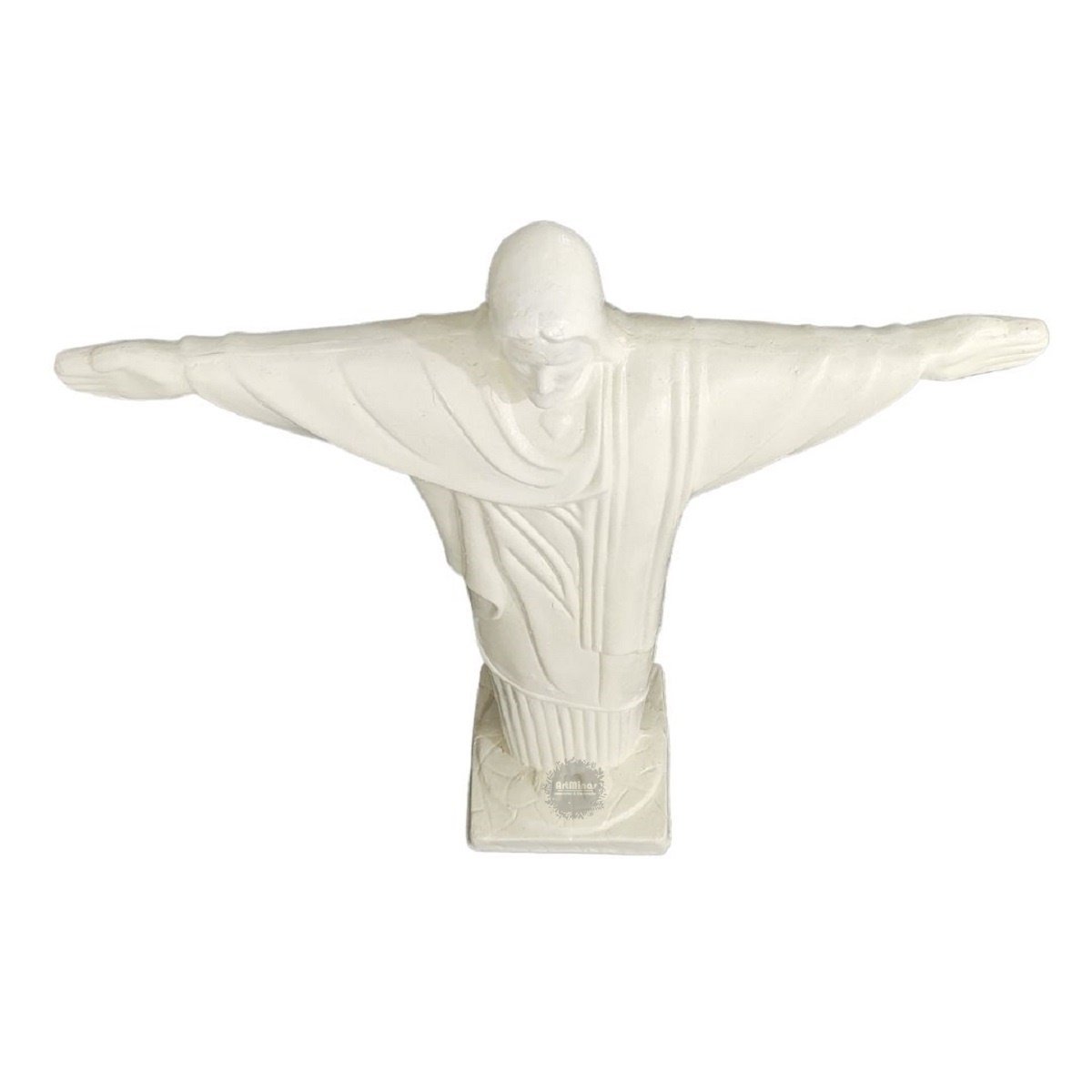 Cristo redentor artesanal feito em fibra religioso ambientes externos - 7