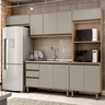 Cozinha Compacta Eliane 10 Portas 2 Gavetas Havana/taupe - Panorama Móveis - 1
