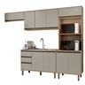 Cozinha Compacta Eliane 10 Portas 2 Gavetas Havana/taupe - Panorama Móveis - 2