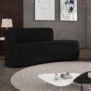 Ver imagem 2 de Sofá 2 Lugares Orgânico 140 Cm Morgan Veludo Preto D03 - D’Rossi