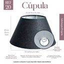 Ver imagem 2 de Cúpula Clássica de Abajur Luminária 20x10x30cm Tecido Algodão Soquete Importado Ref 20