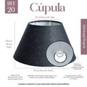 Ver imagem 2 de Cúpula de Abajur 20x10x30cm Tecido Algodão Soquete Importado Ref 20