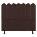 Ver imagem 1 de Cabeceira Cama Box Casal Queen Size Lana 160cm Sintético Marrom - Abmaza
