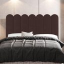 Ver imagem 7 de Cabeceira Cama Box Casal Queen Size Lana 160cm Sintético Marrom - Abmaza