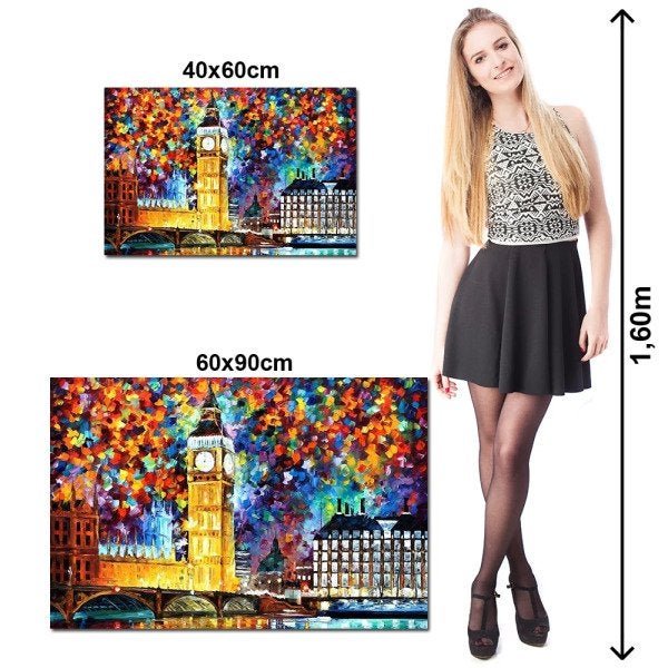 Quadro Decorativo em Tecido Canvas 40x60cm Love color - 3