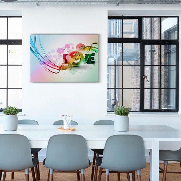 Quadro Decorativo em Tecido Canvas 40x60cm Love color - 2