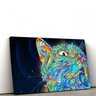 Quadro Decorativo em Tecido Canvas 60x90cm Gato color abstrato - 1