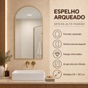 Ver imagem 7 de Espelho Decorativo Arco Borda Dourada 60x120cm Luxo Goldenx