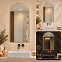 Ver imagem 1 de Espelho Decorativo Arco Borda Dourada 60x120cm Luxo Goldenx