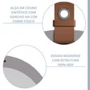 Ver imagem 5 de Espelheira para Banheiro Alça em Couro Lua Espresso Móveis Cinza/Platina