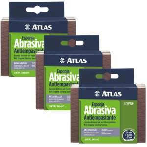 Kit 03 Pares Esponja Abrasiva Baixa Abrasão Antiempastante Granulação 220