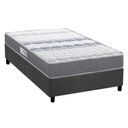 Ver imagem 1 de Conjunto Box Solteiro: Colchão Espuma Herval D60 / Ag65 Timeless + Base Crc Suede Gray (88x188)