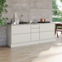 Ver imagem 1 de Balcão de Cozinha Fineze 1 Porta 6 Gavetas 100% MDF Areia Hp - Henn