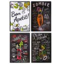 Ver imagem 1 de Kit 04 Placas de MDF Decorativas Bebidas 19,5x29,5 - D'Rossi