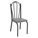 Ver imagem 2 de Kit 8 Cadeiras de Cozinha Alabama Estampado Platina Pés de Ferro Preto - Pallazio