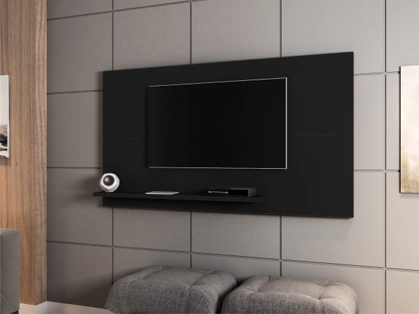 Painel para TV Harare Invertido Preto Fosco - 4