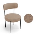 Ver imagem 3 de Cadeira Sala de Jantar Margara Kit 2 em Aço Preto Bouclê Ted D03 - D'Rossi