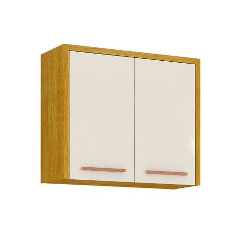 Armário Aéreo 2 Portas Donna Cinamomo/Off White