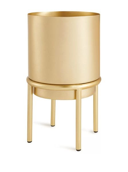 Kit Cachepot Dourado em Metal com Suporte 2Pcs 10974 Mart - 2