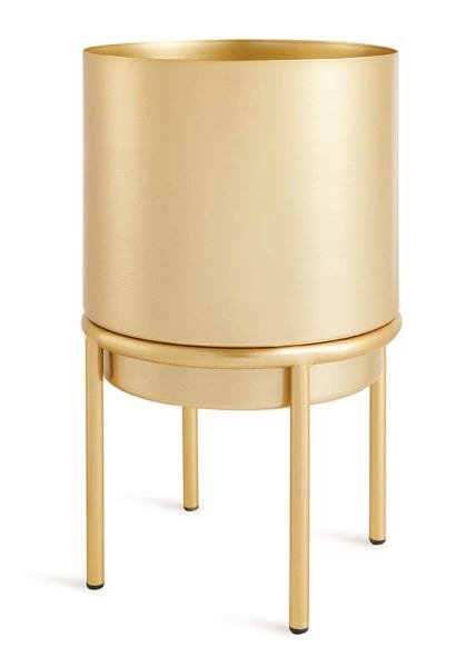 Kit Cachepot Dourado em Metal com Suporte 2Pcs 10974 Mart - 3