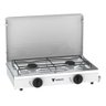 Fogão Mesa Inox Tampa Portátil Gás 2 Bocas Branco Venax Tipo de Gás - GLP (Gás de Botijão) - 1