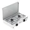 Fogão Mesa Inox Tampa Portátil Gás 2 Bocas Branco Venax Tipo de Gás - GLP (Gás de Botijão) - 2