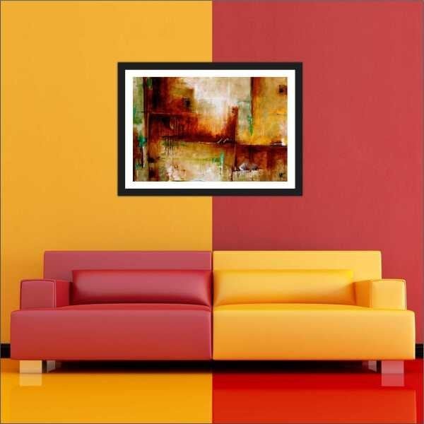 Quadro Decorativo Abstrato Linhas Arte Modernas Salas Decorações Recepção Interiores Com Moldura - 4