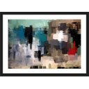 Ver imagem 1 de Quadro Decorativo Abstrato Linhas Arte Modernas Salas Decorações Recepção Interiores Com Moldura