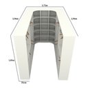 Ver imagem 1 de Kit Closet Armário Colmeia Cabideiro M56 100% Mdf - Branco