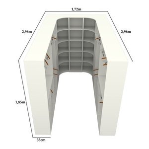 Kit Closet Armário Colmeia Cabideiro M56 100% Mdf - Branco