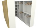 Ver imagem 2 de Kit Closet Armário Colmeia Cabideiro M56 100% Mdf - Branco