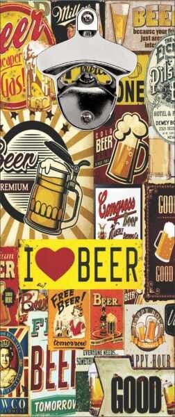 Abridor De Garrafa Magnético I Love Beer Vintage Retrô Com Ímã Parede Cerveja Bar Churrasco - 1
