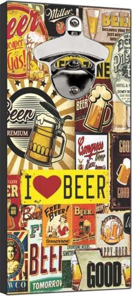 Abridor De Garrafa Magnético I Love Beer Vintage Retrô Com Ímã Parede Cerveja Bar Churrasco - 2
