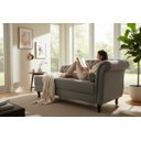 Ver imagem 2 de Recamier Decorativo Divã Styllus Lado Esquerdo Linho Cinza