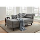 Ver imagem 1 de Recamier Decorativo Divã Styllus Lado Esquerdo Linho Cinza