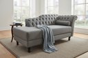 Ver imagem 1 de Recamier Decorativo Divã Styllus Lado Esquerdo Linho Cinza