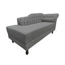 Ver imagem 4 de Recamier Decorativo Divã Styllus Lado Esquerdo Linho Cinza