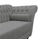 Ver imagem 3 de Recamier Decorativo Divã Styllus Lado Esquerdo Linho Cinza