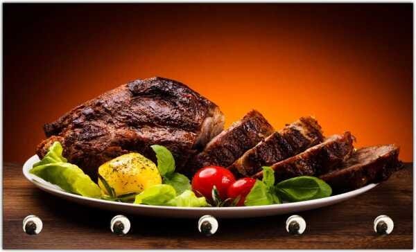 Porta Chaves Churrasco Carne Churrascaria Assada Organizador Chaveiros - 1
