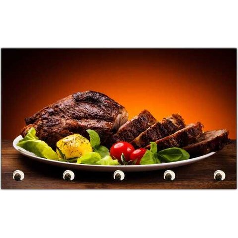 Porta Chaves Churrasco Carne Churrascaria Assada Organizador Chaveiros