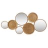 Adorno de Parede Círculos em Metal e Espelho Btc Decor - 1