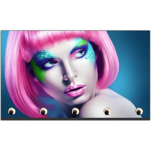 Porta Chaves Salão De Beleza Maquiagem Manicure Cabeleleira Organizador Chaveiros