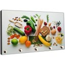 Ver imagem 2 de Porta Chaves Nutricionista Nutrição Frutas Médicos Consultórios Organizador Chaveiros