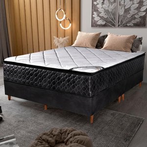 Colchão King Molas Ensacadas Vougue + Base 193x203x67