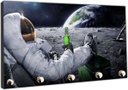 Ver imagem 2 de Porta Chaves Astronauta Lua Cerveja Planetas Universo Cosmos Estrelas Espaço Organizador Chaveiros