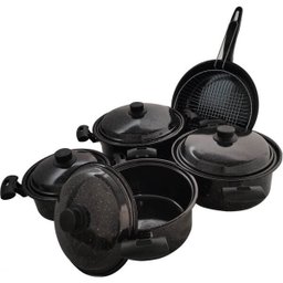 Conjunto de Panelas Caçarola Esmaltada Jogo De Panelas Esmaltadas - 2 Conjunto de Panelas Caçarola Esmaltada Jogo De Panelas Esmaltadas - 2