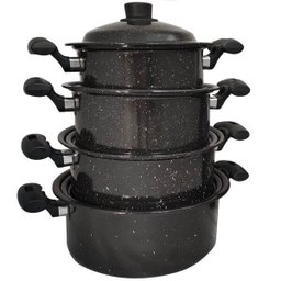 Conjunto de Panelas Caçarola Esmaltada Jogo De Panelas Esmaltadas - 4 Conjunto de Panelas Caçarola Esmaltada Jogo De Panelas Esmaltadas - 4